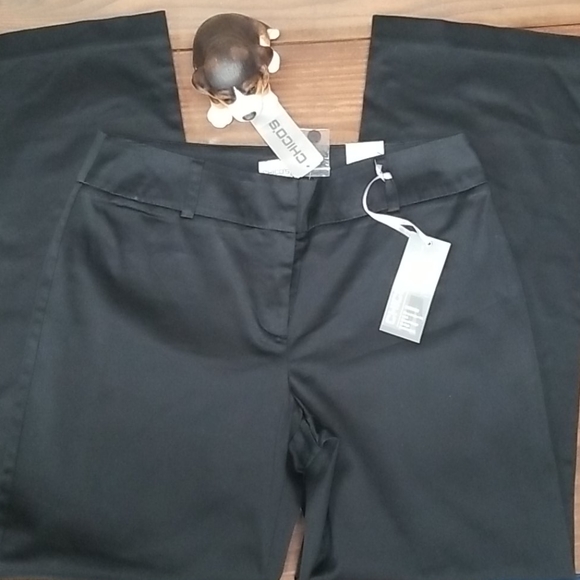 Chico's black bellbottom pants size 12 - Picture 2 of 15